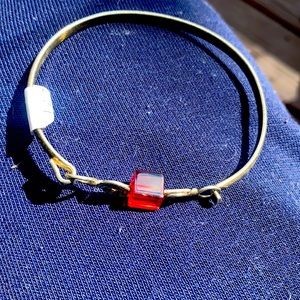 Bracklet with ruby stone silver